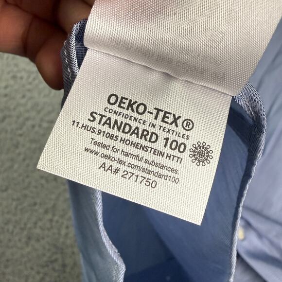 Lauren Ralph Lauren Dress Shirt Mens 17 32/33 (XL) Cotton Nylon Stretch Slim Fit - Picture 4 of 10